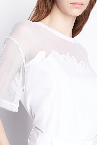 Armani Exchange Cotton Relaxed Fit Transparent Crew Neck T Shirt T Shirt 3rytby Yjg3z 1000