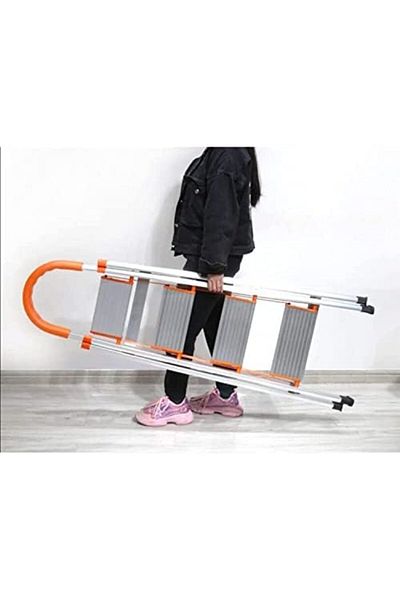 POWER INDUSTRIAL Power Industerial Home Ladder Aluminum Folding Step Rack Stool Wide Anti-slip Pedals Lightweight
