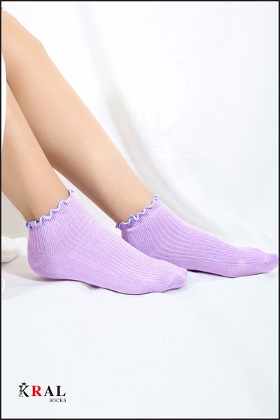 KRAL SOCKS Γυναικείες κάλτσες μπαμπού (5 ΖΕΥΓΑ) Πολύχρωμες μποτάκια σε κουτί δώρου Γυναικείες κάλτσες