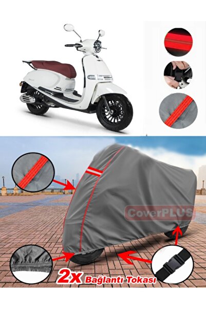 CoverPlus Rks Galaxy Gold 125 قماش القماش المشمع غطاء دراجة نارية خيمة حمراء ...