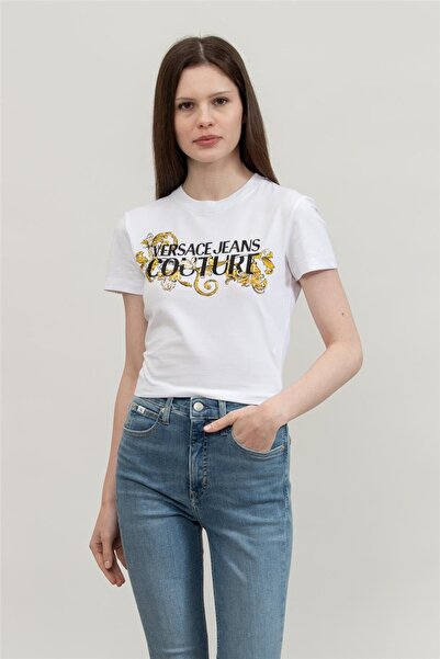 VERSACE JEANS COUTURE Γυναικείο T-Shirt 78HAHC05 CJ02C Λευκό