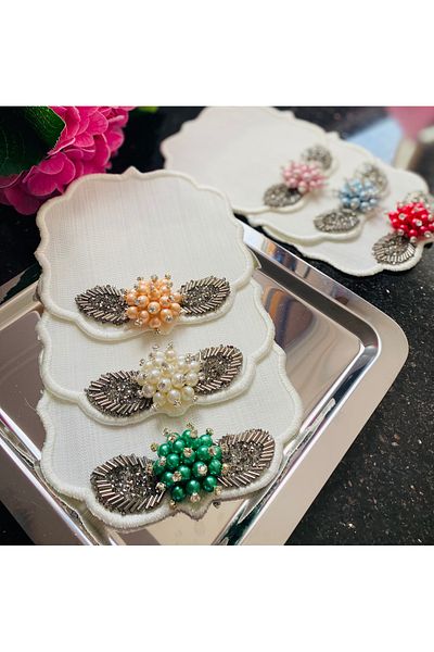 ELÇİÇEK HOME Presentation Napkin, Cocktail Napkin, Coffee Side Presentation Napkin 6 Pieces