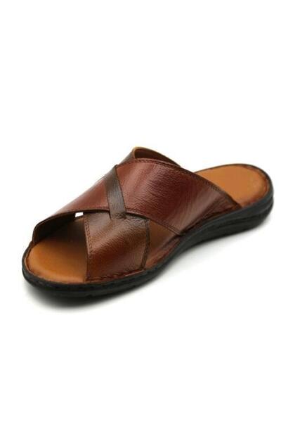 SHERENS 085 Ανδρικές δερμάτινες παντόφλες