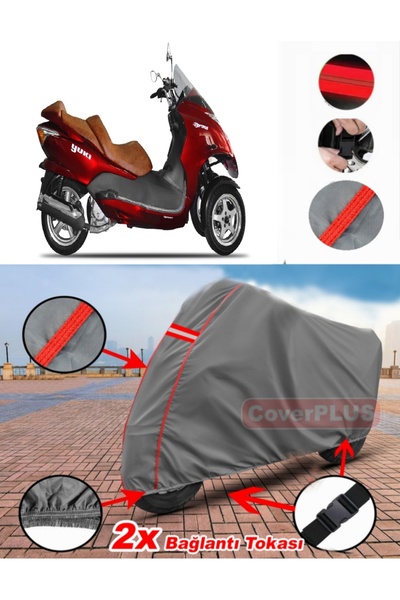 CoverPlus يوكي YB250ZKT أوبتيموس القماش المشمع غطاء دراجة نارية غطاء خيمة أحم...