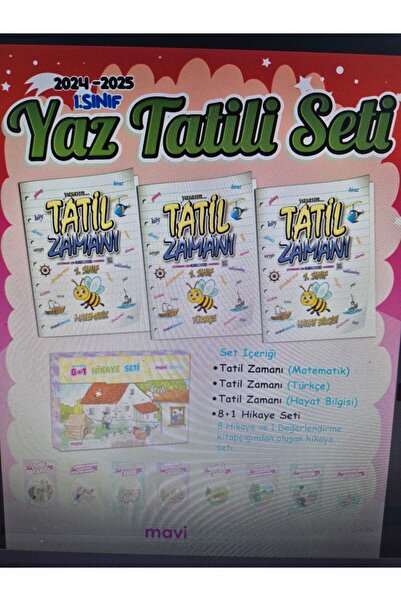 Mavi Deniz Yayınları MAVİDENİZ Yyayınları 1.sınıf yaz tatil seti (2025) kutul...