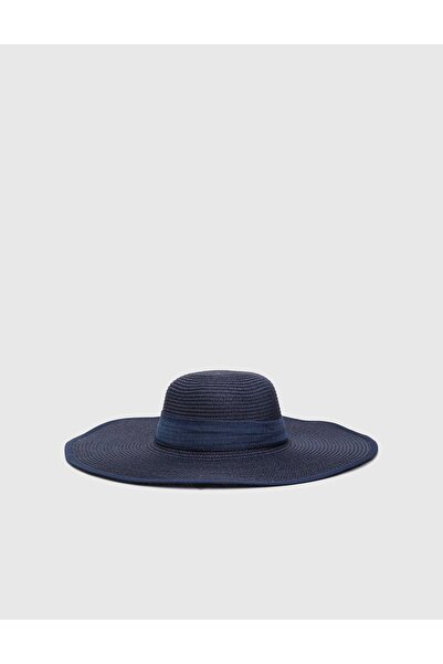 İLVİ Heguri Straw Navy Blue Women's Hat
