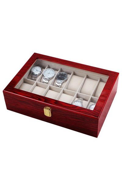 PUFO Wooden box for storing and organizing 12 watches, Premium model