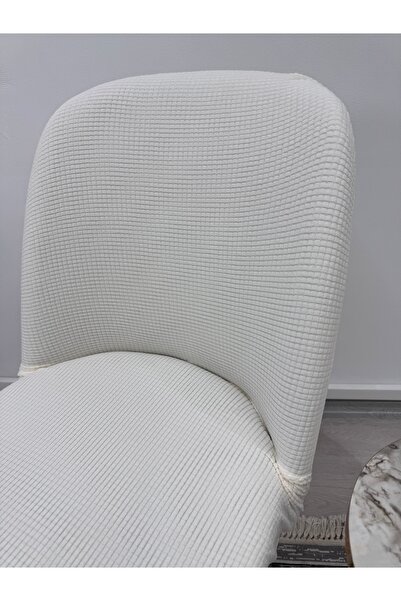 dyg home Büyük Oval Sandalye Kılıfı, Sandalye Örtüsü Kare Desen