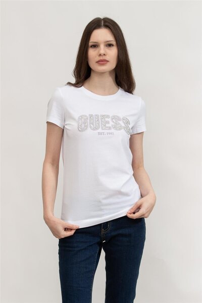 Guess Γυναικείο μπλουζάκι με λογότυπο Cn Ss Slim Fit