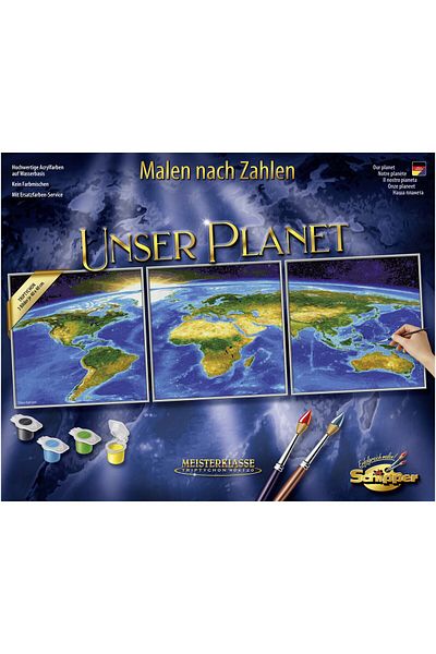 SCHIPPER Set pictura pe numere Schipper Triptic - Our planet
