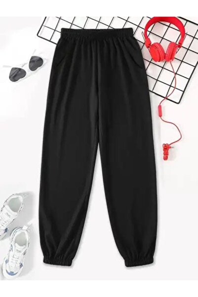 FİTGO Μαύρο αθλητικό παντελόνι Unisex Jogger