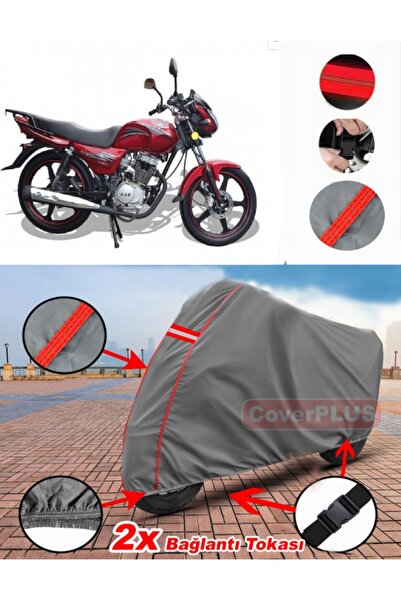 CoverPlus Arora AR 170-20 غطاء دراجة نارية أنيق من القماش المشمع باللون الأحم...