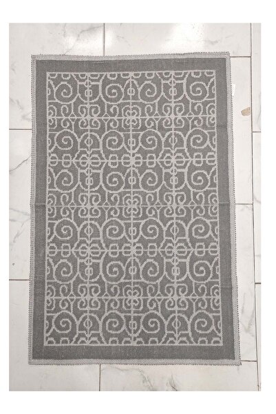 Mandaş Pamuklu Bukle Lüks Kilim (80x125)-Soni Gri