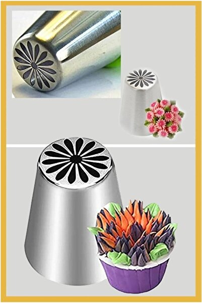 Siliko World Paslanmaz Çelik Krema Sıkma Torbası Ucu , Rus Duyu, 1 Adet+4 Ade...