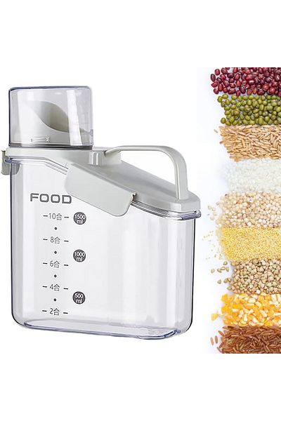 COOYA Kitchen Storage Containers, Sealed Design Measuring Cups with Pour Spouts for Cereals, Rice, Flour