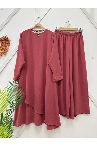 YEDİLALE Asymmetric Cut Casual Summer Double Set [1 Number 38-40 Size, 2(40-42), 3(42-44), 4 (44-46)]
