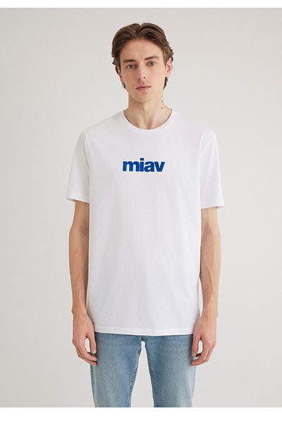 Mavi Miau Printed Regular Fit 100% Cotton T-Shirt