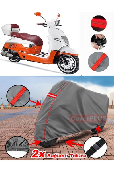 CoverPlus Arora Malibu Pro قماش القنب موتور القماش القطني غطاء دراجة نارية خي...