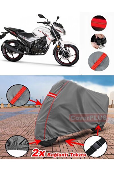 CoverPlus Rks Tnt 202 Tarpaulin Motor Tarpaulin Motorcycle Cover Tent Red Sti...