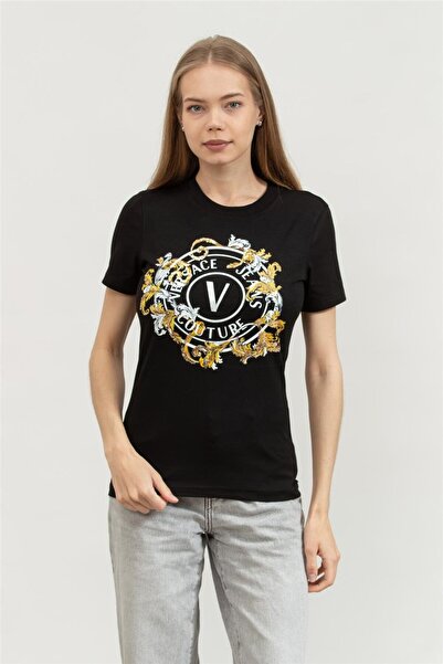 VERSACE JEANS COUTURE Γυναικείο T-Shirt 78HAHC01 CJ02C Μαύρο