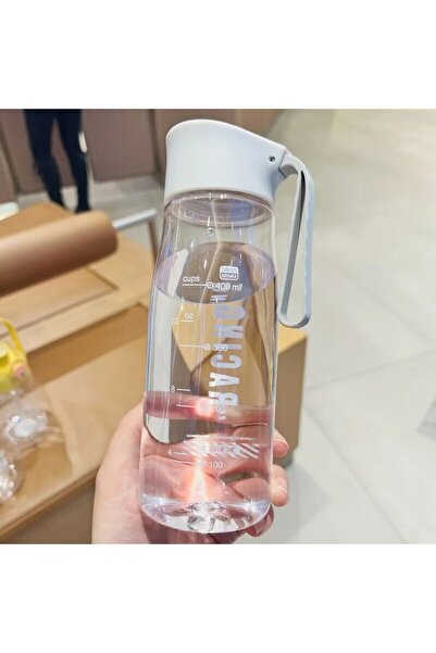 Choice 650ml Gray lid Portable Rope 550 650ml Plastic Clear Running Sports Water Bottle Cup Student Male Fe