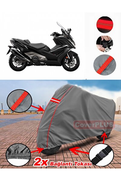 CoverPlus Kymco Ak 550 Branda Motor Brandası Motorsiklet Örtüsü Çadır Kırmızı...