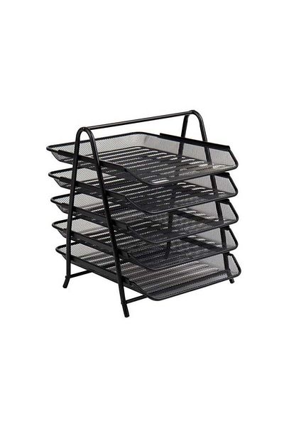 Mimaks Mrf-5 Document Rack Metal Fixed 5 Compartments - Black