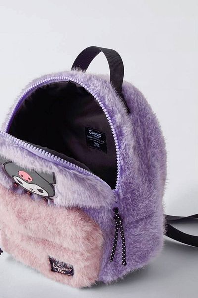 MİNİKO KİDS Girl's Kuromi Modeled Plush Zipper Bag