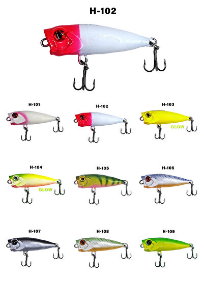Hergele Balık Hergele Popper 3,3 gr 40 mm Lrf Su Üstü Maket Sahte Balık Rapala Yem