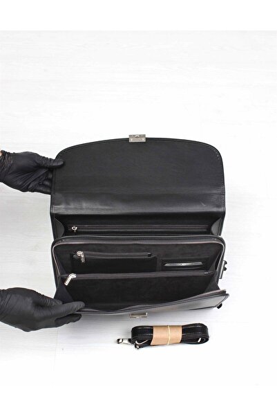 Aka Deri Black Leather Briefcase - 255 1 Model