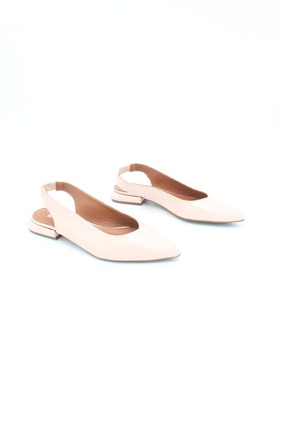 ENDİCAN 160 303-Zn Women's Genuine Leather Sandals Powder Patent Leather