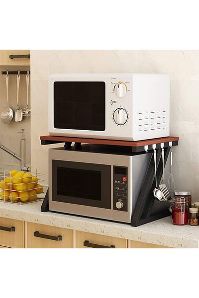 Quasar & Co. Universal Shelf ®, Microwave Safe, 57x38x38 Cm, Wood/Metal, Cherry