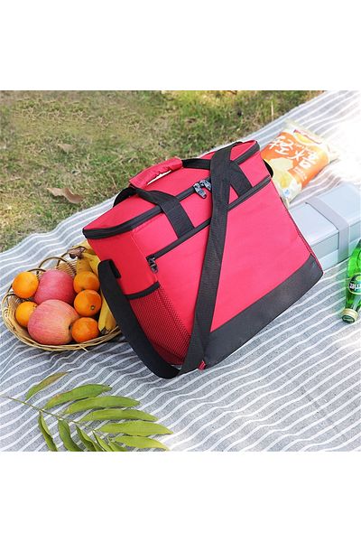 CRACOS Insulated Picnic or Beach Bag, 16L Capacity, Red Color
