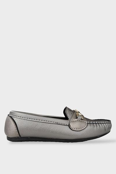 Liger Balerini de damă cu cataramă perforată SILVER