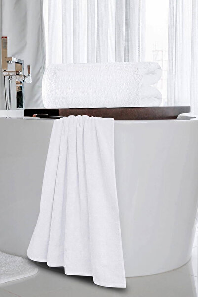 Mira Home 10-пакетний готельний рушник для ванної кімнати, 100% бавовна, 70X150 см, білий, 20/2 кільця, 600 г