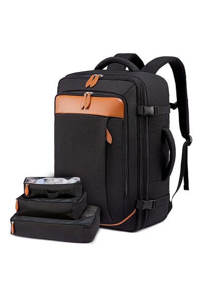 CRACOS Rucsac Multifunctional ®, Negru, 33x21x52 Cm, 36-55l, Impermeabil, Organizatoare Bagaje