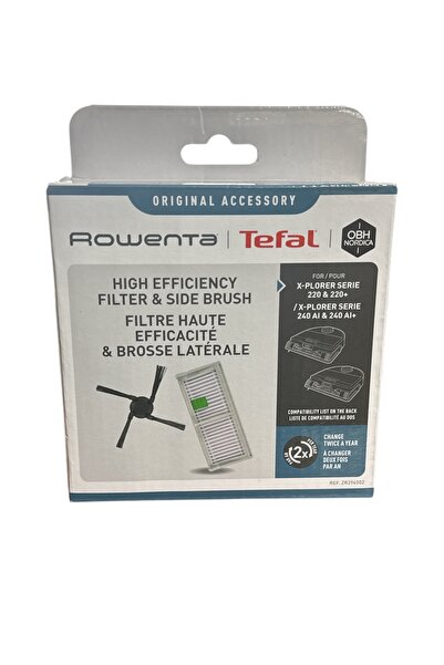 TEFAL X-plorer Series 220/220 /240/240 فلتر مكنسة كهربائية روبوتية، مجموعة فرش