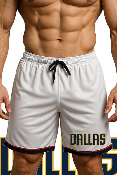 TOP GLORY Αθλητικό σορτς μπάσκετ Dallas με στάμπα με τσέπες