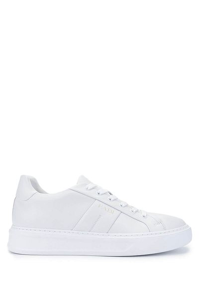 FABI Men's Genuine Leather White Sneakers & Sports Shoes