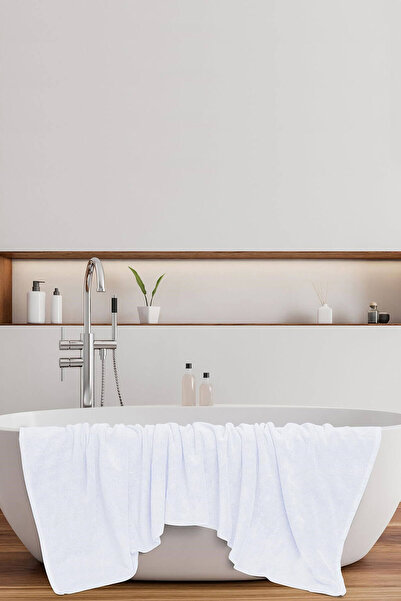 Mira Home 5-зірковий готельний рушник для ванної кімнати, 100% бавовна, 70X150 см, білий, 20/2 кільця, 600 г