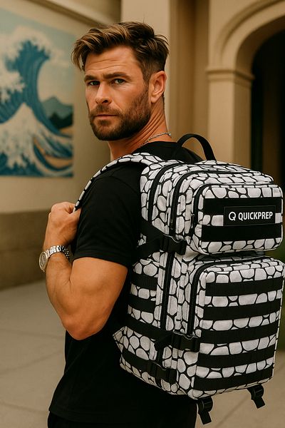 QUİCKPREP 45L Stone Pattern Outdoor Backpack – Waterproof & Durable | # Quickprep