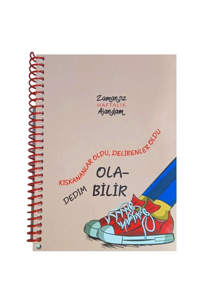 mcolor ZAMANSIZ AJANDA SPİRALLİ SERT KAPAK HAFTALIK DEFTER 17x24