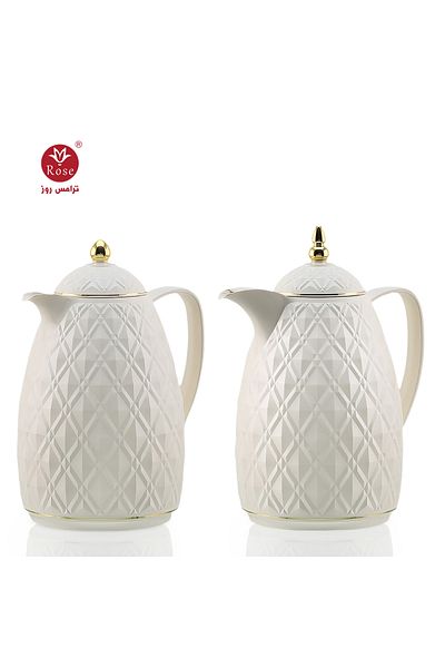 Rose RS-1717-Tea and coffee thermos set consisting of 2 rose thermoses, 1 liter capacity