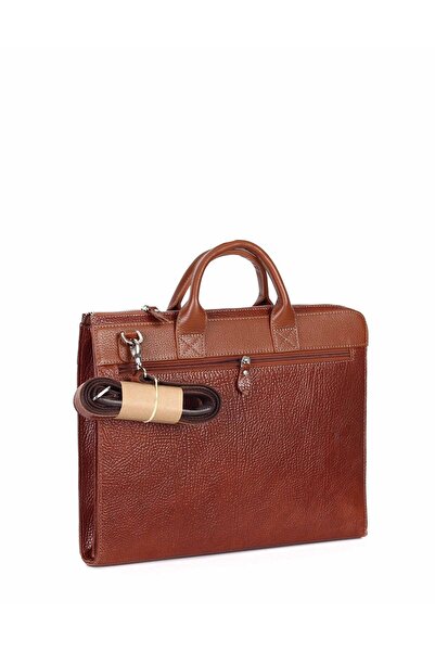 Aka Deri Tan Leather Classic Briefcase - 241 63