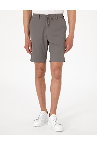 Pierre Cardin Vizon Slim Fit Beli Lastikli Bağcıklı Dokuma Şort 50305901-VR052