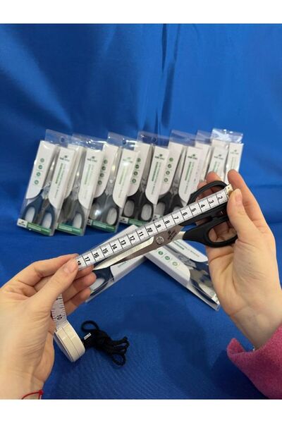 dm dikişmarket Japon Stili Plastik Saplı Çok Fonksiyonlu 17CM Makas