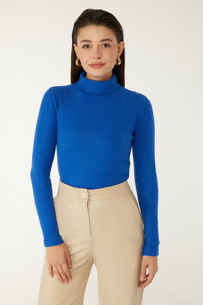 TOFİSA Ribbed Badi Saks - 26537