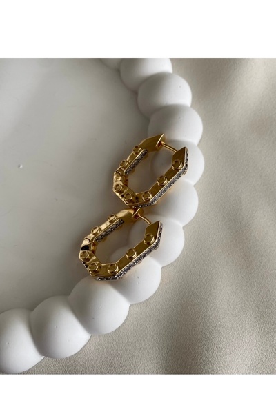 gaila design Altın Sarı Bague Küpe