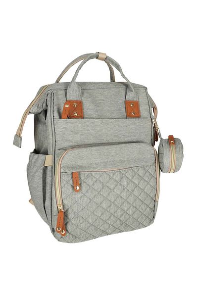 CRACOS Geanta De Voiaj, Rucsac Mommybag,®, Pentru Mamici, Pat Cu Saltea De Infasat, 42x30x18 Cm, Gri