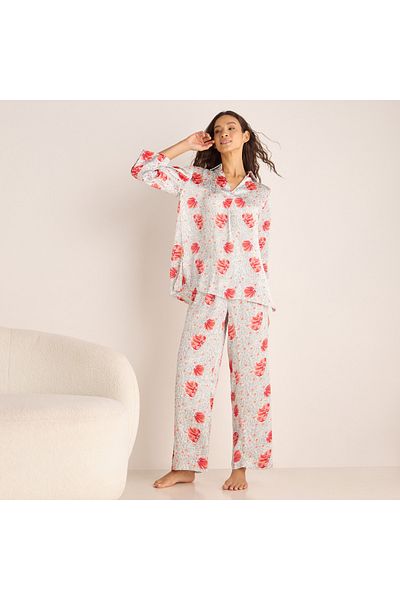 FAV Printed Collar Shirt and Pyjama Set